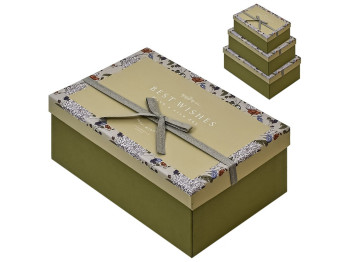 Набор коробок подарочных Ornament, 23х16х10/21х14х8/19х12х7см (цена за набор 3шт)