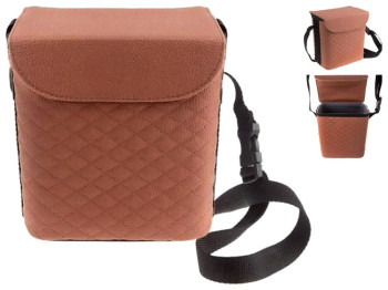 Автомобильное мусорное ведро с крышкой, коричневое