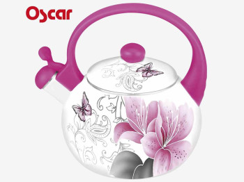 Чайник емальований зі свистком "Oscar" 2,2л бакелітові ручки