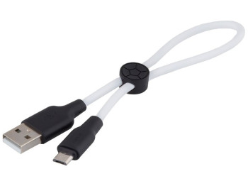 Кабель USB Hoco X21 Plus Silicone Micro 0.25m Цвет Чёрно-Белый
