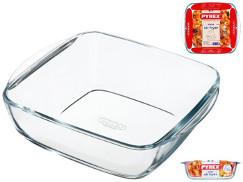 Форма для запекания Pyrex Air Fryer, квадратная, боросиликатное стекло, 2,2л, 25×22×7см
