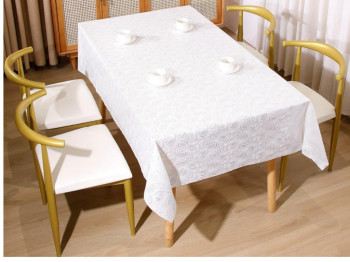 Клейонка Lace, ПВХ, 1,37×20м, колір білий, дизайн Elegant Wave (ціна за рулон)