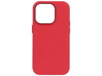 Чохол Leather Case для iPhone 14 Pro Колір Малиновий