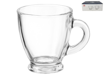 Набор стеклянных чашек Эспрессо, 90мл, прозрачные (цена за 6 шт)