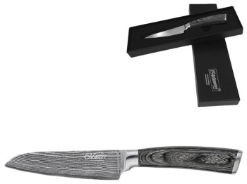 Нож Santoku Maestro Damascus малый лезвие 12см