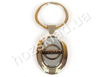 Брелок металлический с силиконовой наклейкой "NISSAN" 84386