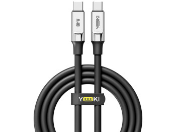 Кабель Yoki Ultra, Type-C - Type-C, 60W, 1,2м, Чорний