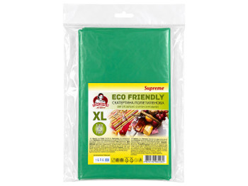 Скатертина поліетиленова Помічниця Supreme Eco Friendly XL зелена, 140х180 см
