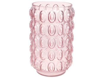 Ваза стеклянная Bubbles, 30см, цвет – розовый