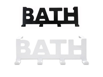 Настінна вішалка Bath, 4 гачки, 32×13см