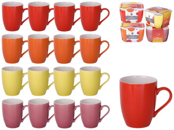 Набор чашек Радуга 400мл (цена за набор 4шт)