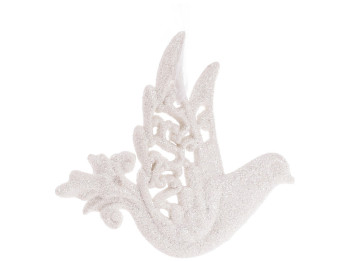 Ялинкова прикраса Птах 11,5х12см, колір - білий