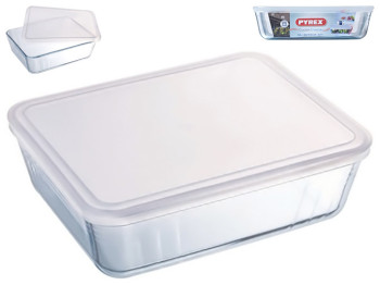 Форма стеклянная Pyrex Cook & Store Classic для запекания, с крышкой, 1,5л, 22х17см, 2054364790013