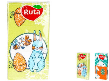 Серветки Ruta ART Кролик 1/8, 33х33см, 3шари, 10шт 48316