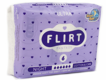 Прокладки для крит. дней Fantasy Flirt ultra-cotton&care 6капель (цена за уп. 6шт) WKL16C