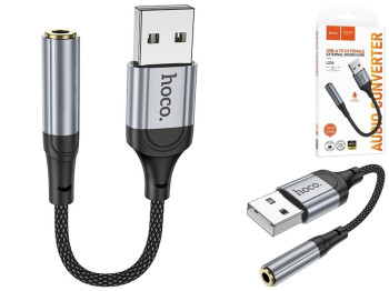 Переходник Hoco LS36 Fresh external sound card USB to 3.5 Цвет Черный