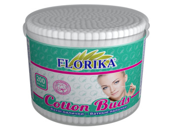 Ватные палочки (пластик) Florika 200шт (в банке)