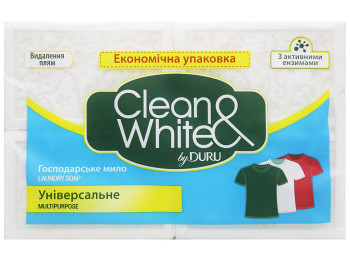 Господарське мило Duru Clean&White, універсальне, 120г (ціна за 4 шт)