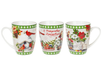 Кружка фарфоровая С Рождеством Христовым, 350мл