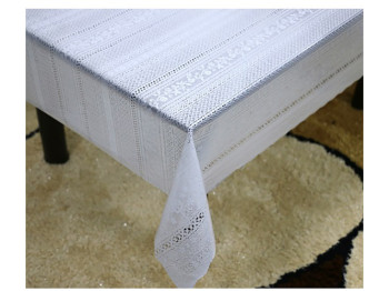 Клеенка виниловая ажурная "Lace" белая 1,37x20 метров (цена за рулон)