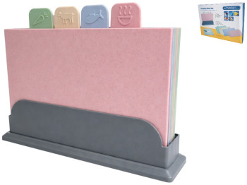 Набір дощок обробних на підставці, пластик, 30х20см (ціна за 5 предметів)