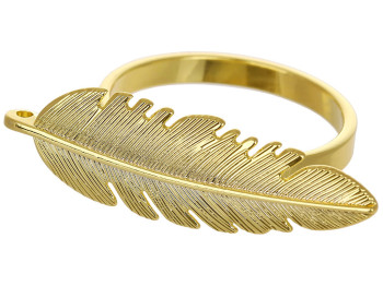 Металлическое кольцо для салфеток Перо, 5,7х1,9см, цвет - золото