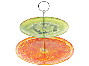 Фруктовница Киви-Апельсин, двоярусная