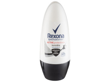 Дезодорант-антиперспирант шариковый Rexona "Антибактериальный и невидимый на черном и белом" 50мл