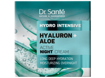 Крем для лица Dr. Sante Hydro Intensive, ночной, с гиалуроновой кислотой и алоэ, 50мл