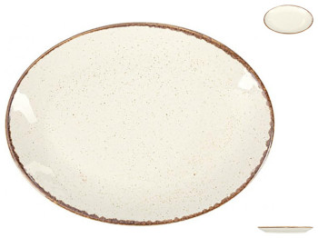 Тарілка овальна Porland Beige, 36см