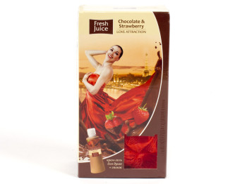 Косметичний набір крем-гель для душу "Fresh Juice" Chocolate & Strawberry 300мл+спонж масажний