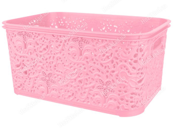 Корзинка R plastic Ажур, 10л, без крышки, розовая, 31029