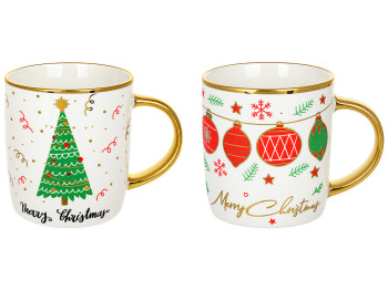 Набір порцелянових кружок Christmas Wishes новорічних, 350 мл, 2 шт (ціна за набір)