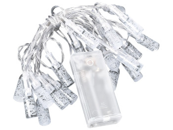 Гирлянда светодиодная Bottle, белая, 3м, 20led, 2AA