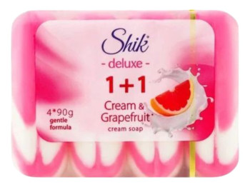 Крем-мыло Shik Deluxe 1+1 крем и грейпфрут, 4*90 г