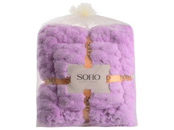 Набір рушників Soho sote, 35×75 см + 70×140 см, мікрофібра, колір бузковий