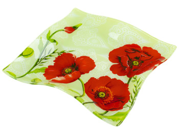 Фруктовниця скляна Елегант Альпійський мак 10 