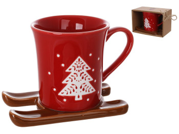 Кухоль порцеляновий Сані, 150мл, колір - червоний