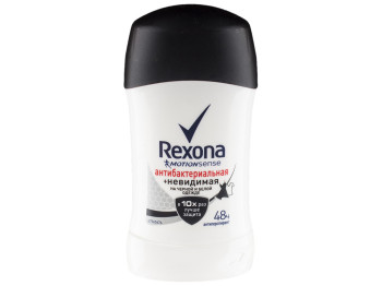 Антиперспирант-карандаш Rexona Motionsense "Антибактериальный и невидимый на черном и белом" 40мл