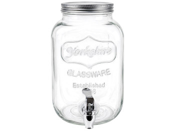 Лимонадник Viva Lemonade, стекло, с краном и крышкой, 4л