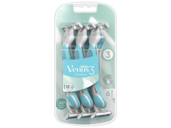 Одноразовые женские бритвы Gillette Venus 3 Sensitive для чувствительной кожи, 6шт