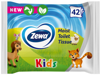 Влажная туалетная бумага Zewa Kids, 42шт