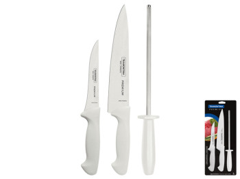 Набор ножей Tramontina Premium, 2шт-ножа, мусат (цена за набор 3шт) 7891112096356