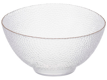 Салатник стеклянный Bauble, D17,5x12см, цвет – прозрачный с золотым ободком