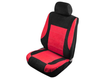 Набор чехлов VSC-191056V-6 "Velur" передний (цена за набор 6шт) черно-красный