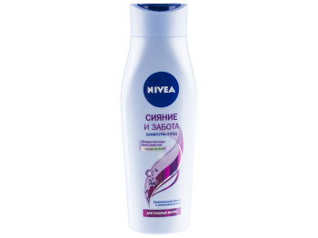 Шампунь-догляд Nivea "Сяйво і турбота" з мікрочастинками діамантив, для тьмяного волосся 250мл