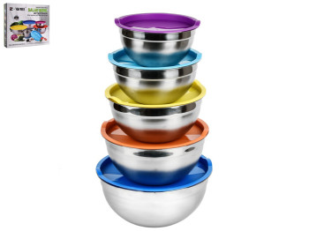 Набор миски с крышками, 18/20/22/24/26см (цена за набор 10 предметов)