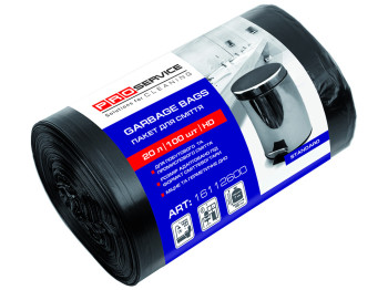 Пакеты для мусора PRO service Standard черные 20л 100шт 16112600