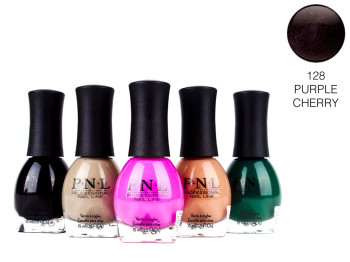 Лак для ногтей P.N.L №128 PURPLE CHERRY 15мл