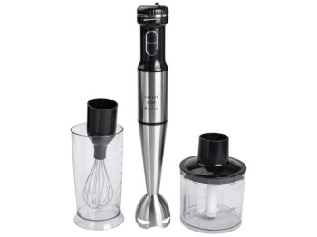 Блендер Sokany, погружной, венчик, измельчитель, металл, пластик, 800Вт, 600мл, цвет серебристый